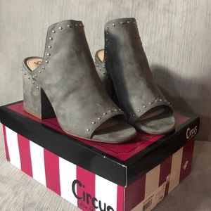 Kitty Studded Block Heel Slip On Open Toe Sandals